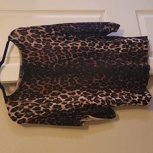INC Leopard knit top